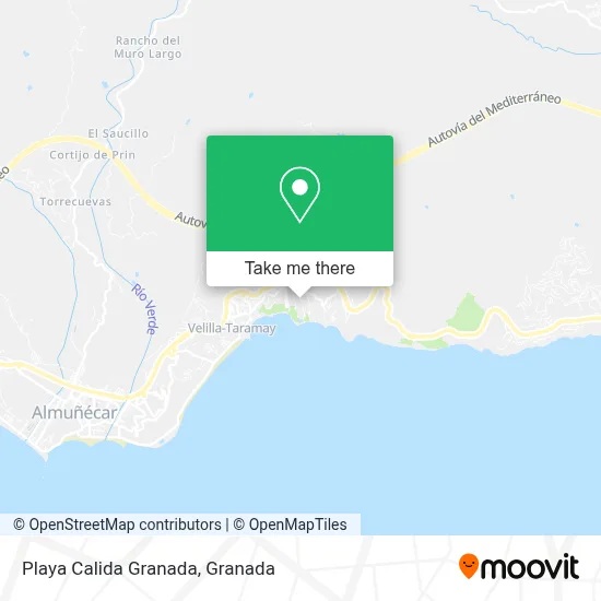 Playa Calida Granada map