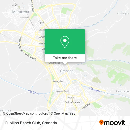 Cubillas Beach Club map