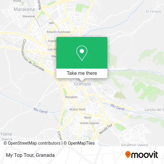 My Top Tour map