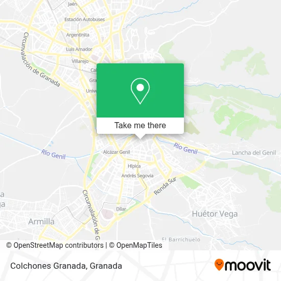 Colchones Granada map