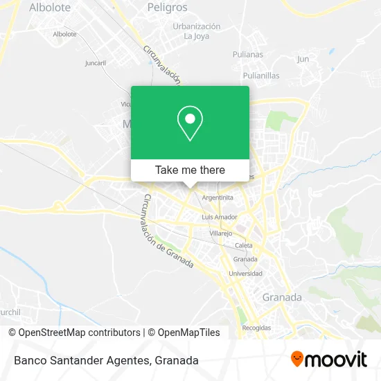 Banco Santander Agentes map