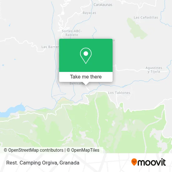 Rest. Camping Orgiva map