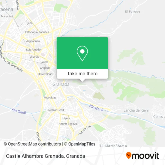 Castle Alhambra Granada map