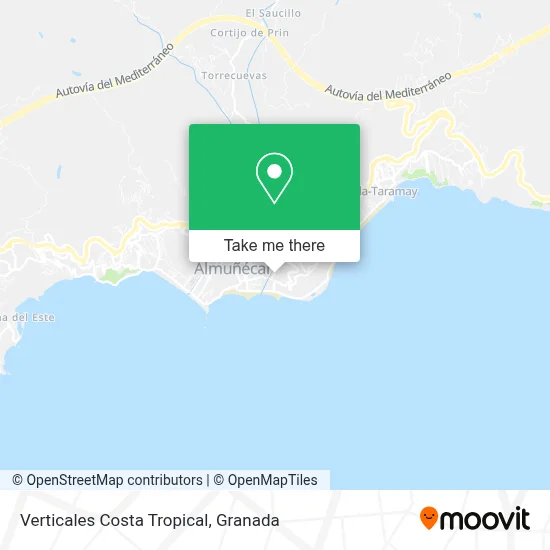 Verticales Costa Tropical map