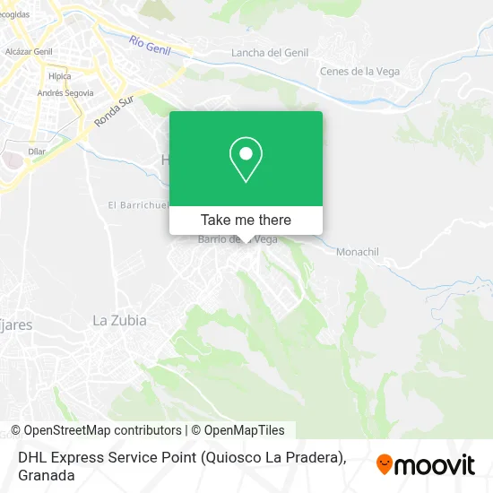 DHL Express Service Point (Quiosco La Pradera) map