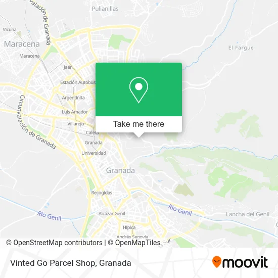 Vinted Go Parcel Shop map