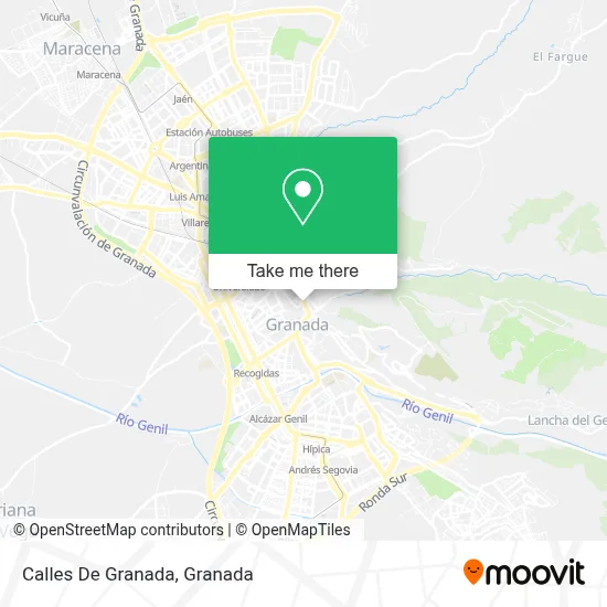 Calles De Granada map
