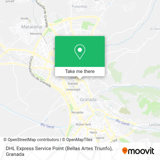 DHL Express Service Point (Bellas Artes Triunfo) map