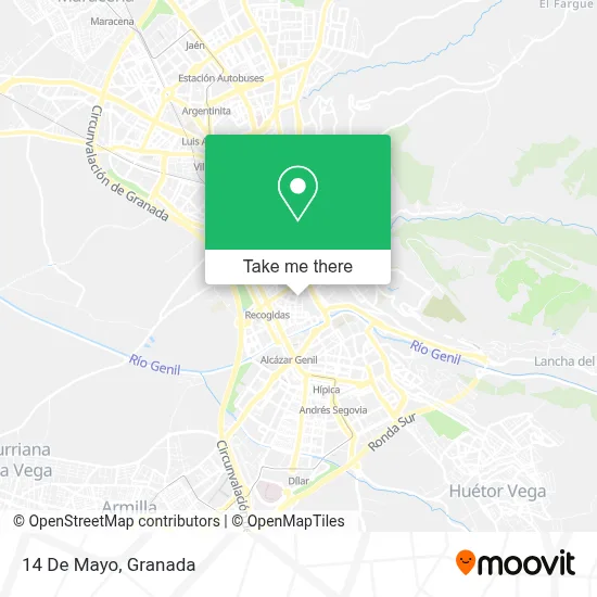 14 De Mayo map