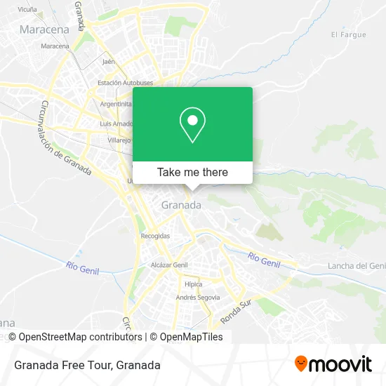 Granada Free Tour map