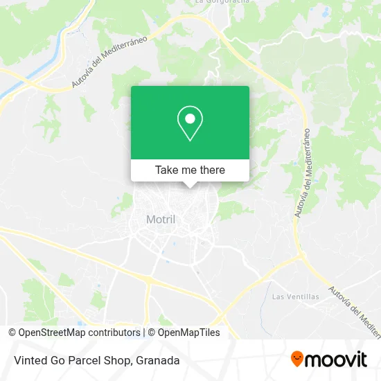 Vinted Go Parcel Shop map
