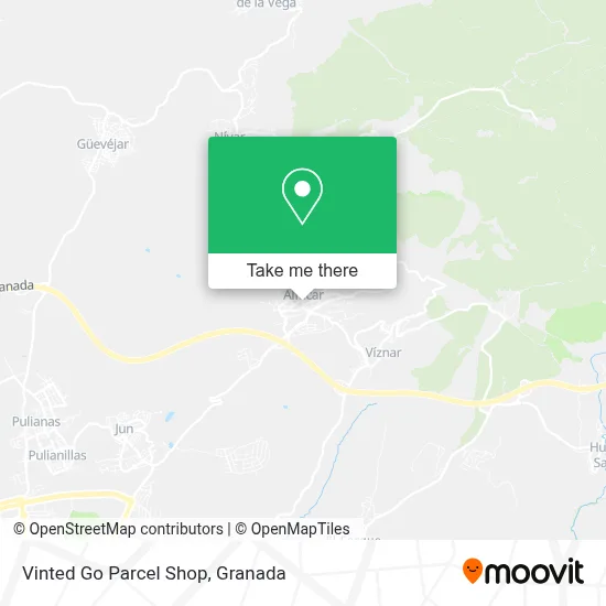 Vinted Go Parcel Shop map