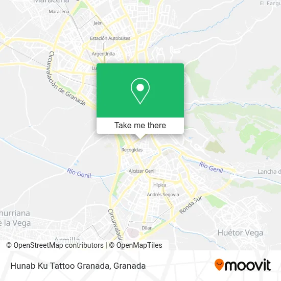 Hunab Ku Tattoo Granada map