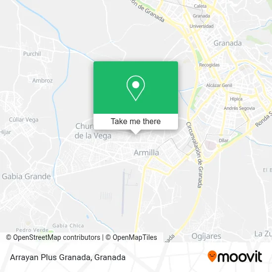 Arrayan Plus Granada map