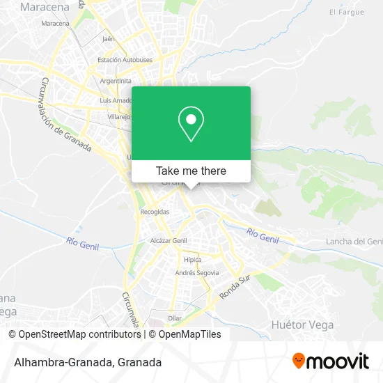 Alhambra-Granada map