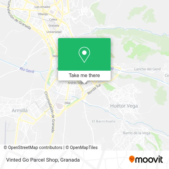 Vinted Go Parcel Shop map