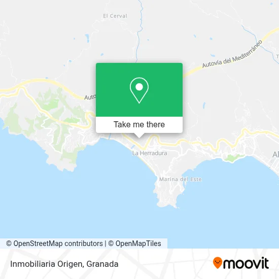 Inmobiliaria Origen map