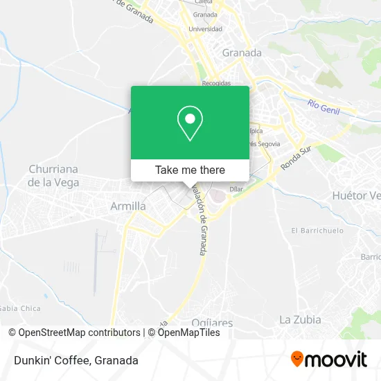 Dunkin' Coffee map