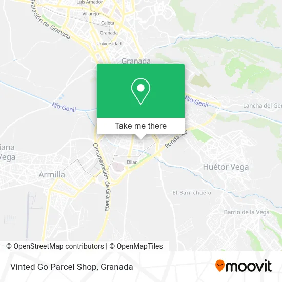 Vinted Go Parcel Shop map