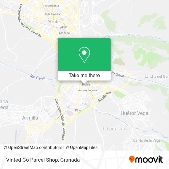 Vinted Go Parcel Shop map