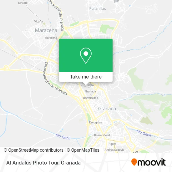 Al Andalus Photo Tour map