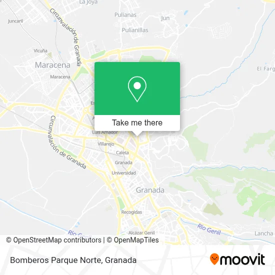 Bomberos Parque Norte map