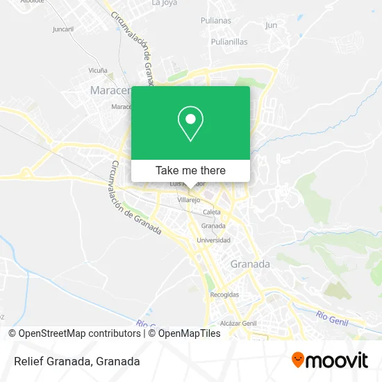 Relief Granada map