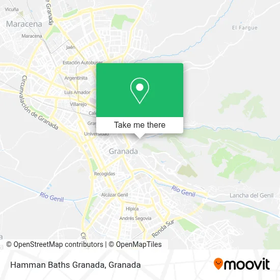 Hamman Baths Granada map
