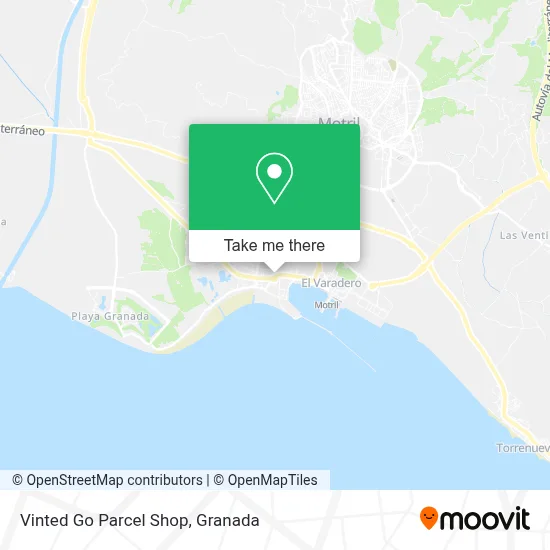 Vinted Go Parcel Shop map