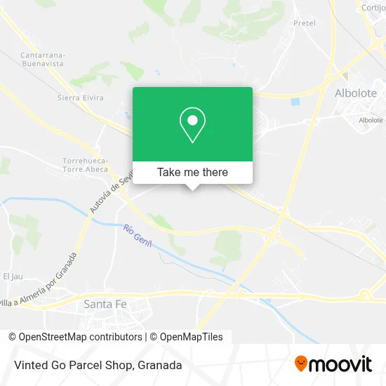 Vinted Go Parcel Shop map