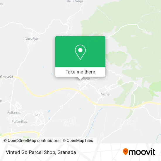 Vinted Go Parcel Shop map