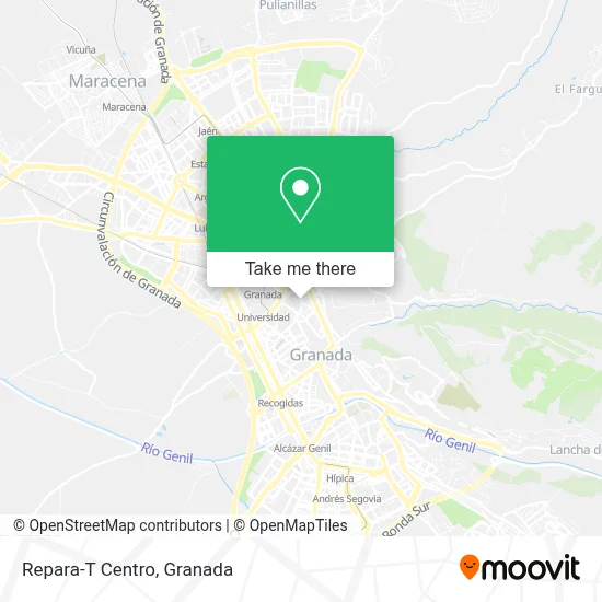 Repara-T Centro map