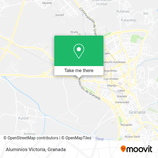Aluminios Victoria map