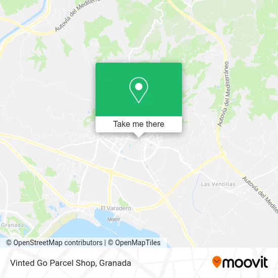 Vinted Go Parcel Shop map