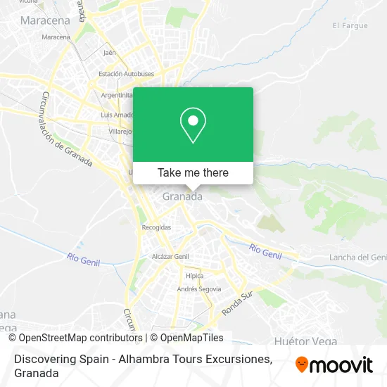 Discovering Spain - Alhambra Tours Excursiones map