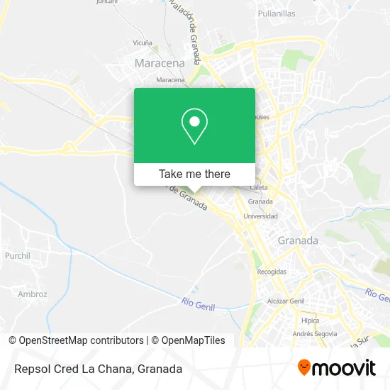 Repsol Cred La Chana map