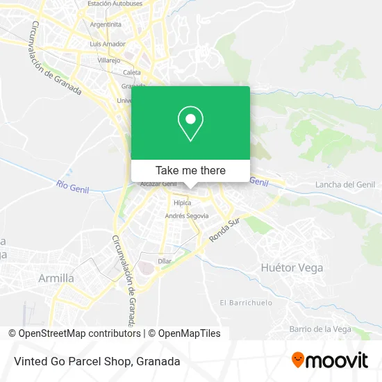 Vinted Go Parcel Shop map