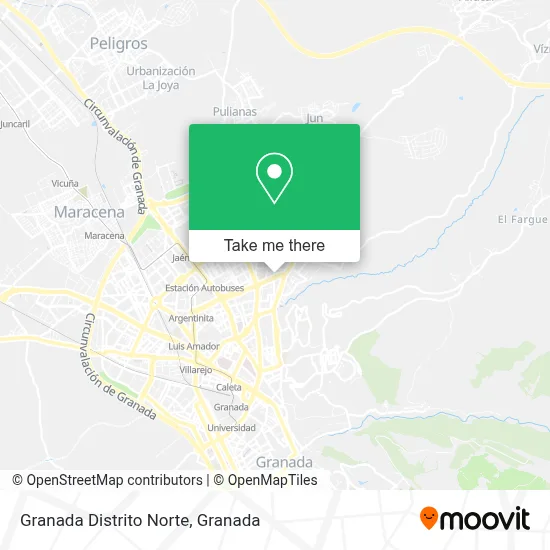 Granada Distrito Norte map