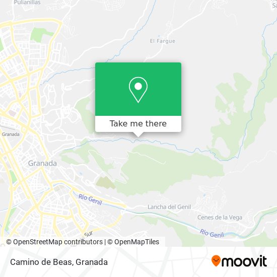 Camino de Beas map