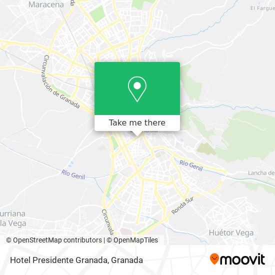 mapa Hotel Presidente Granada