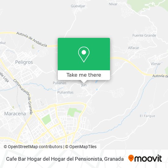 Cafe Bar Hogar del Hogar del Pensionista map