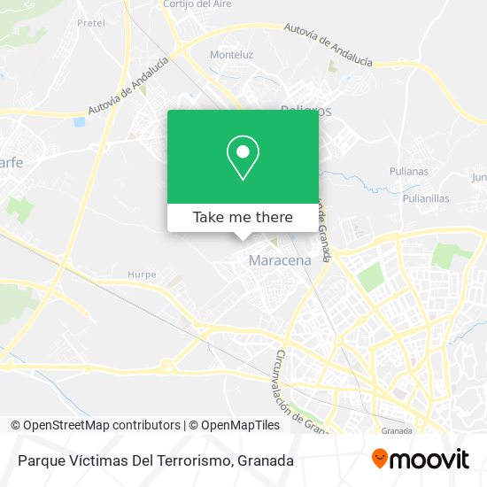 mapa Parque Víctimas Del Terrorismo