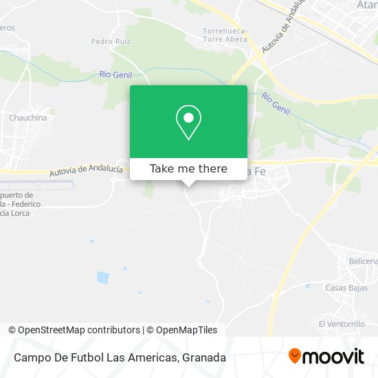 Campo De Futbol Las Americas map