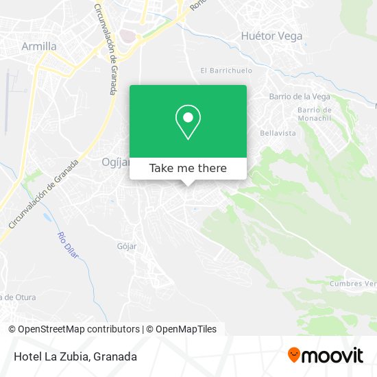 Hotel La Zubia map