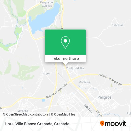 Hotel Villa Blanca Granada map