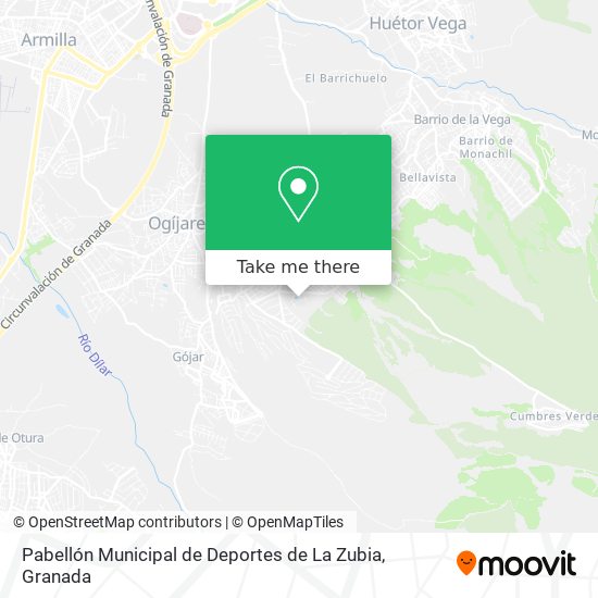 Pabellón Municipal de Deportes de La Zubia map