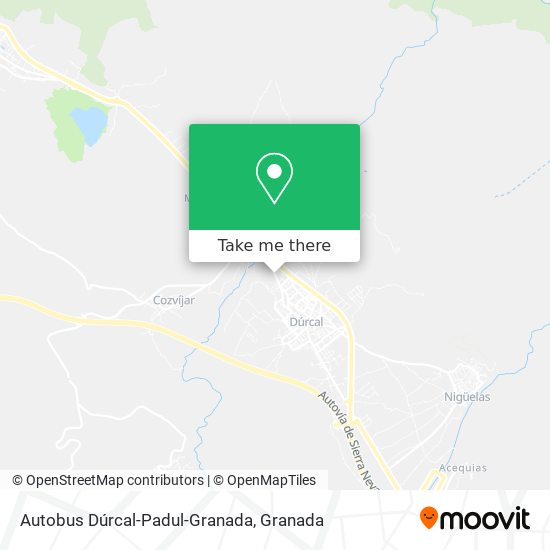 Autobus Dúrcal-Padul-Granada map