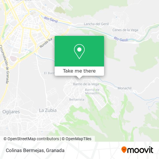 Colinas Bermejas map