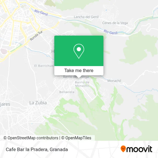 Cafe Bar la Pradera map