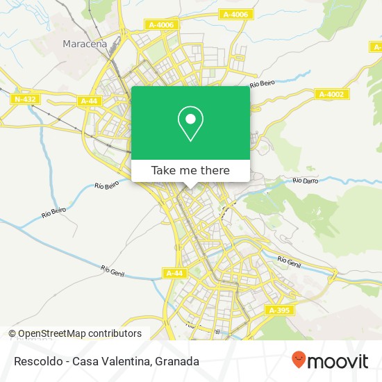 mapa Rescoldo - Casa Valentina, Plaza Profesor Fontbote 18002 Centro-Sagrario Granada